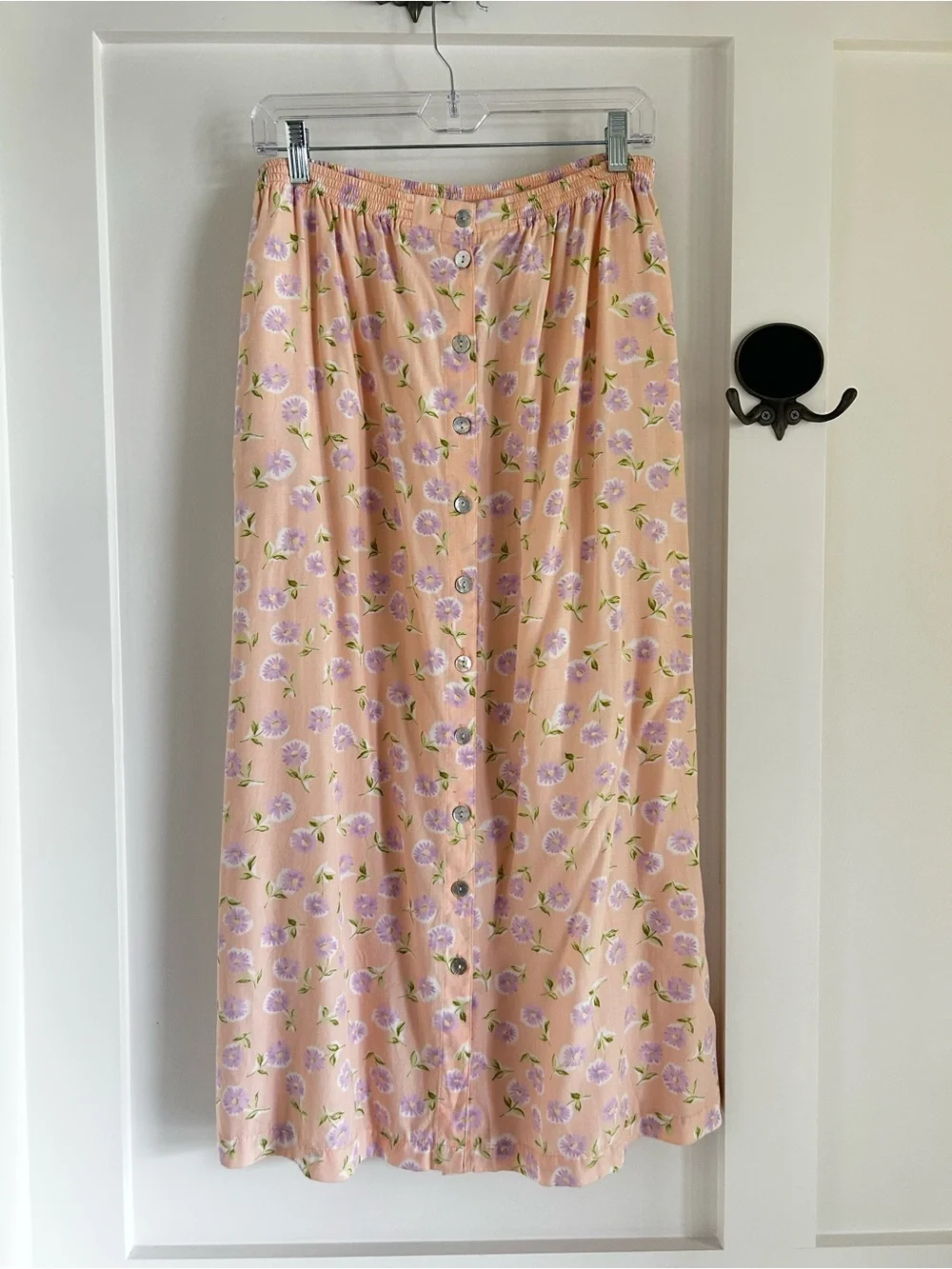 Vintage pastel floral midi skirt - Picture 6 of 6